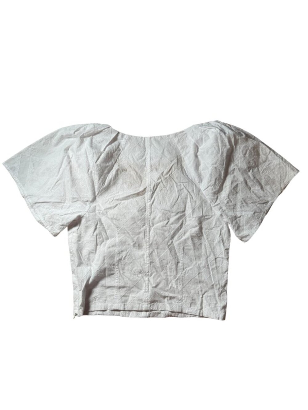 Madewell Darted V-Neck Top Women's Size 00 in Floral Eyelet White New W/ Tags! - Picture 6 of 6